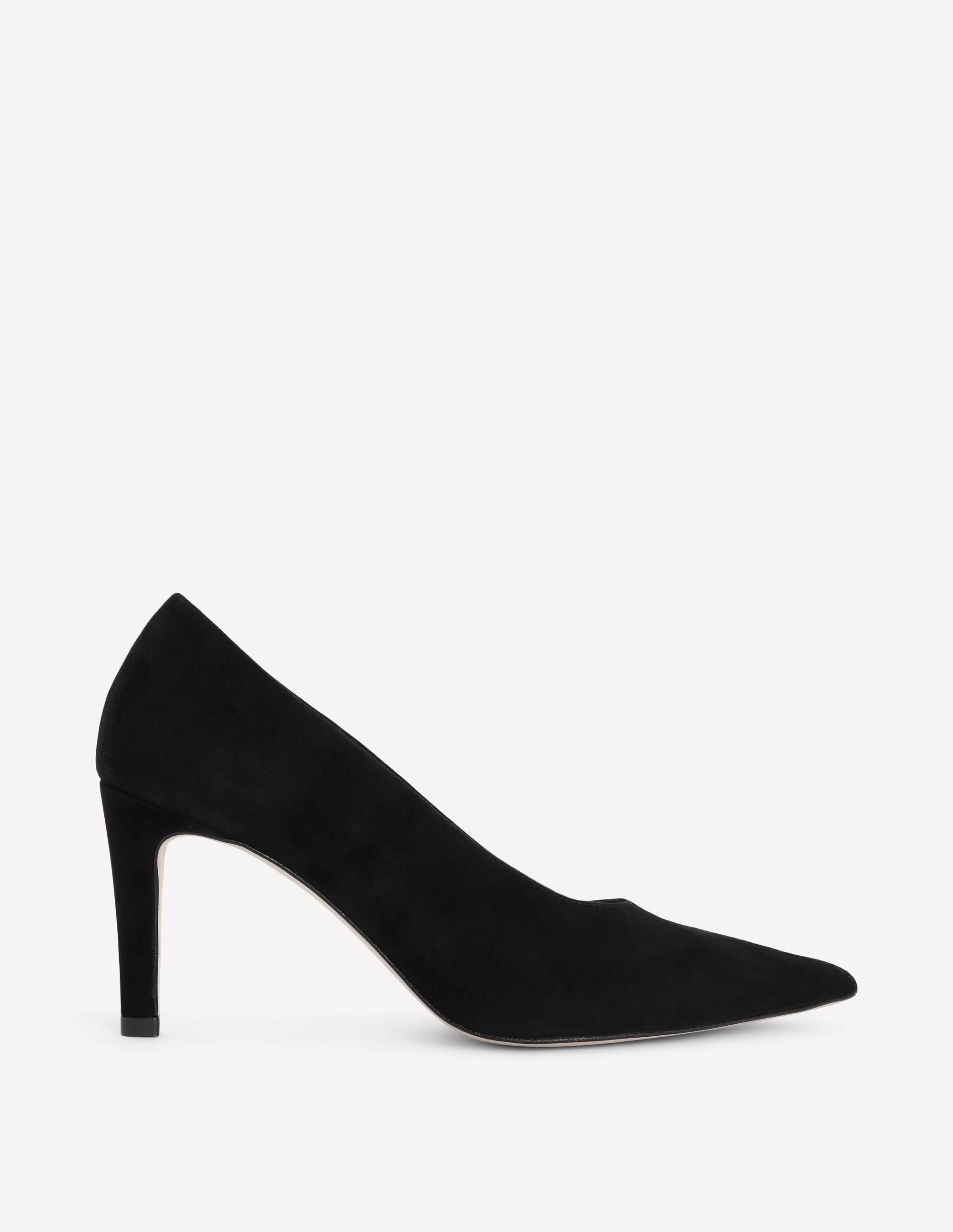 Pointed Court Shoes-Black