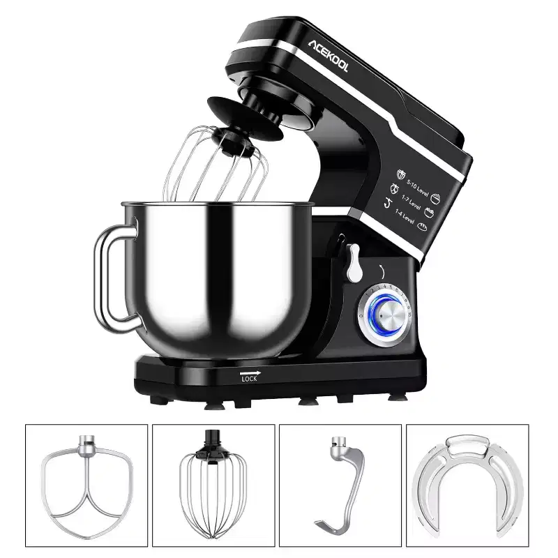GustoWave 7.5 Qt Electric Stand Mixer, 10 Speed Food Mixer for Kitchen