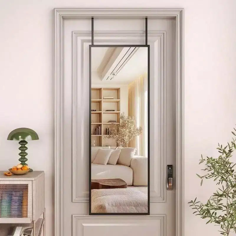 44x16 Full Length Door Mirror. Over Door Hanging or Wall Mount for Bedroom, Living Room, Bathroom, Dorm