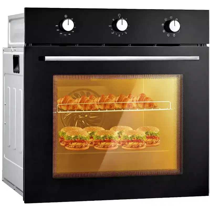24 Built-in Convection Electric Oven, 2.5 Cu. Ft Stainless Steel Single Wall Oven with Knob Control, 3000W for Kitchen or Dining Area