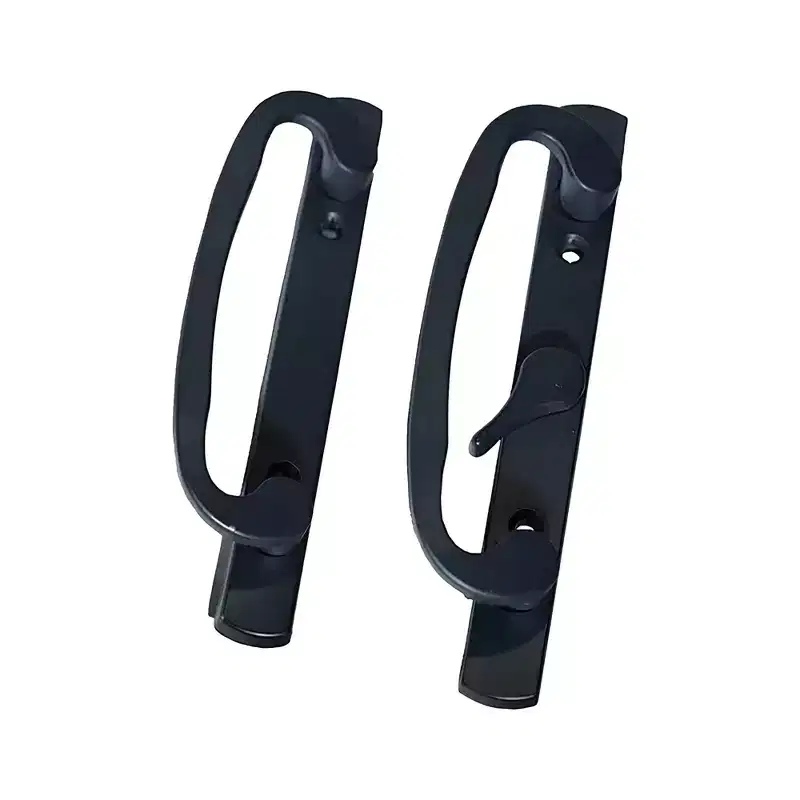 Brixwell 13-291b Patio Door Handle Center Latch Without With Key Type Black Finish