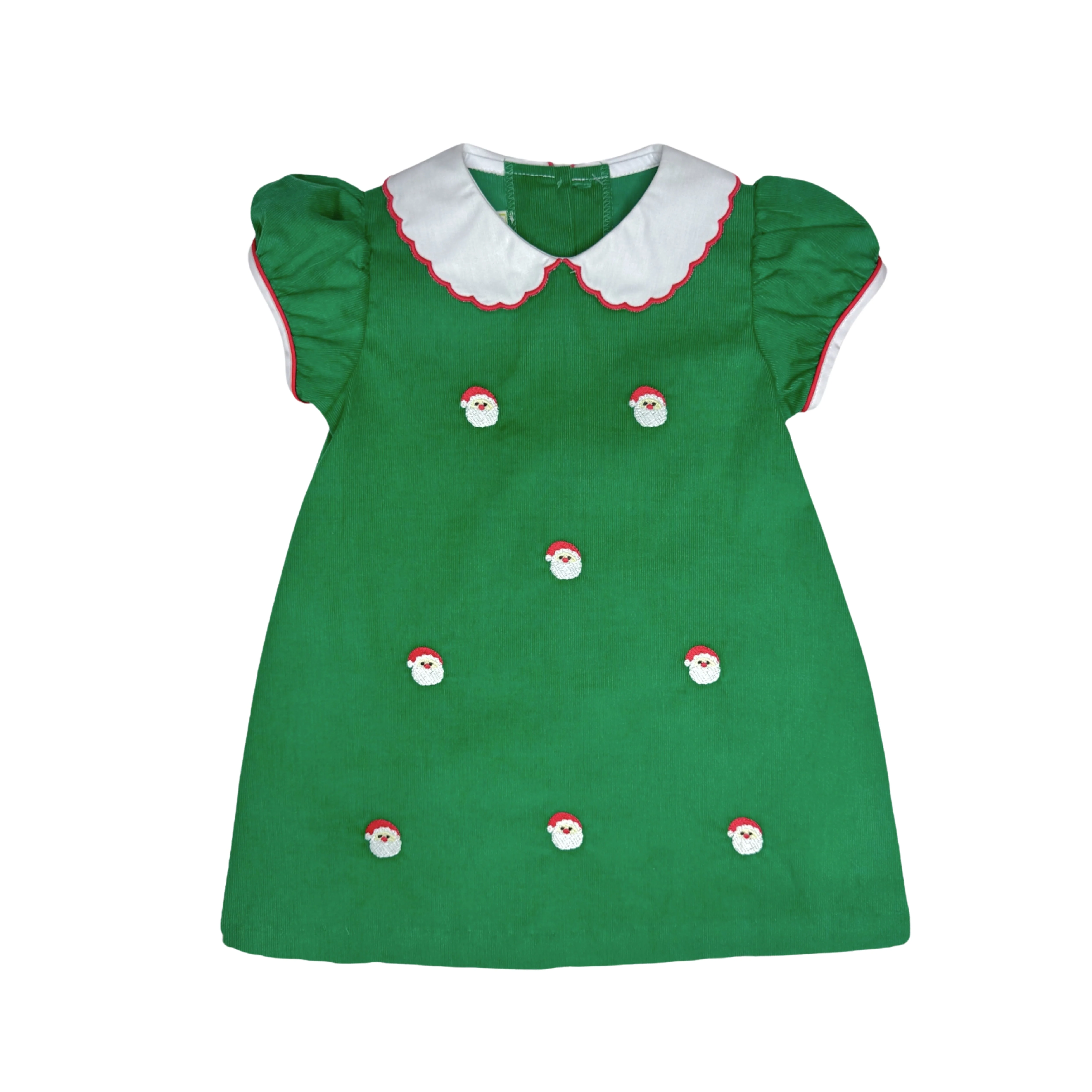 Girls Santa Face Kendall Christmas Corduroy Dress