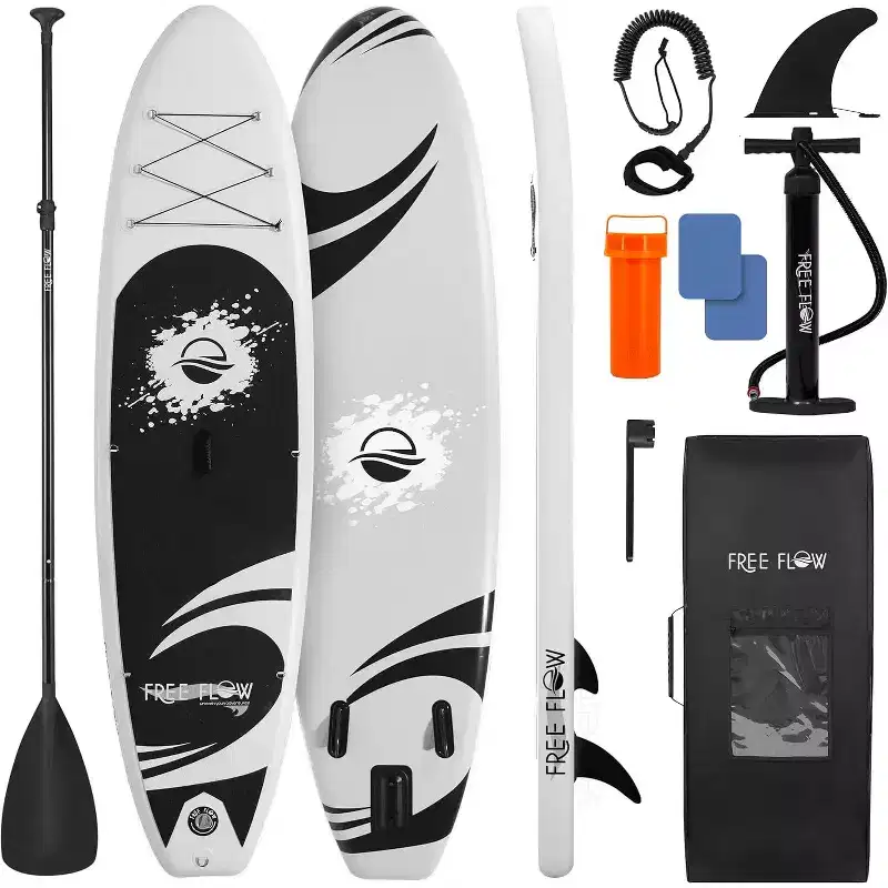 SereneLife Inflatable Stand-Up Paddleboard (SUP) - Free-Flow Welded, 275 lbs Capacity - SLSUPB16