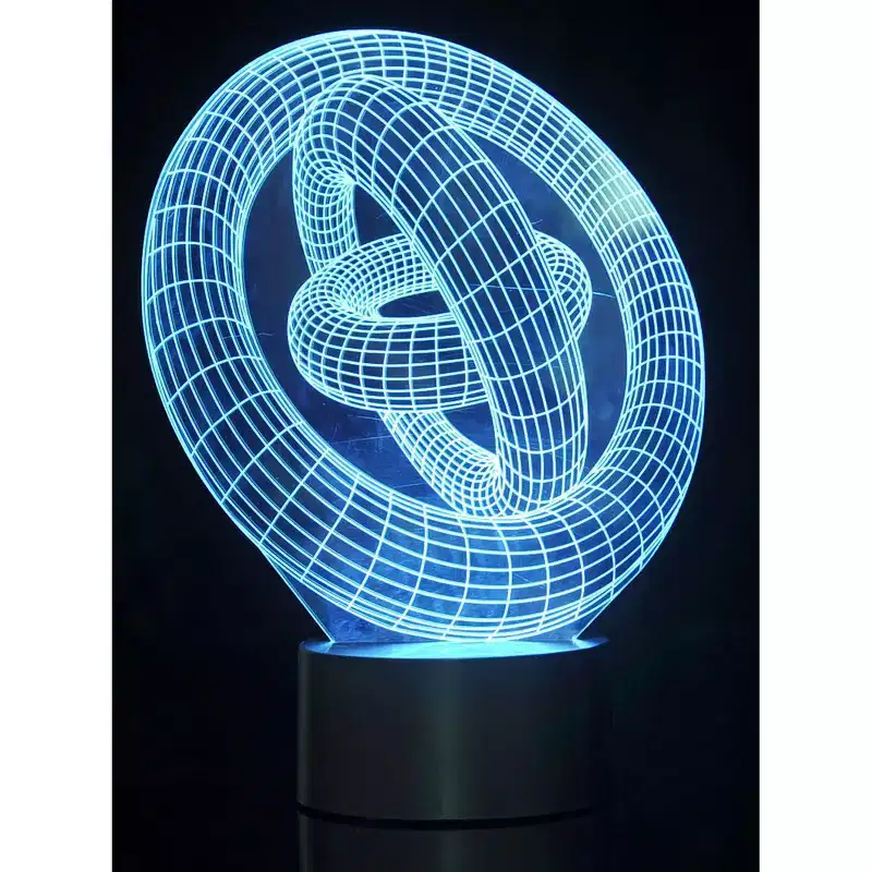 JuzToys 3D Ring-In-Ring Laser Cut Precision LED Lights