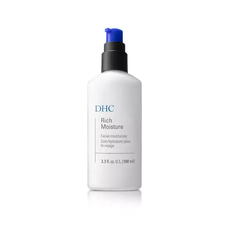 DHC Rich Moisture Lightweight Facial Moisturizer - 3.3 fl oz: Deep Hydration with Vitamin E & Olive Oil, Unscented