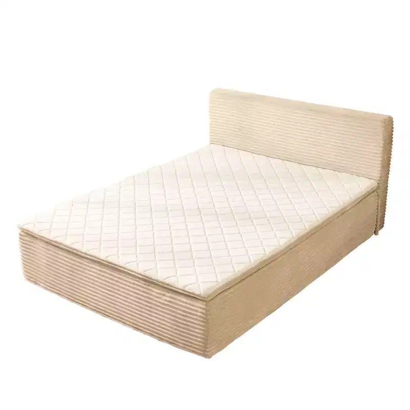 HOMLUX Queen Bed w/ Headboard, Unbox & Unfold, Ready in 72 Hrs, Motion Isolation, Medium Firm Support