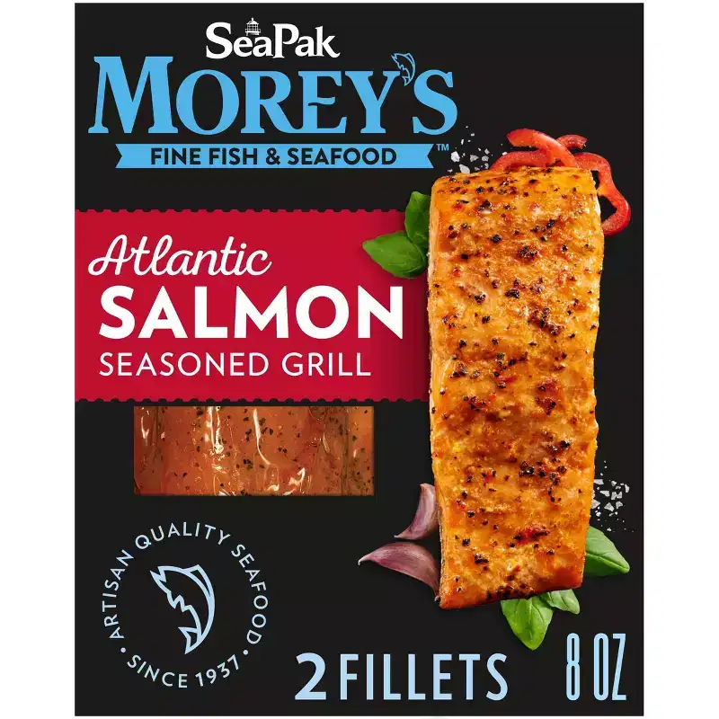 SeaPak Morey's Atlantic Salmon Seasoned Grill - Frozen - 8oz