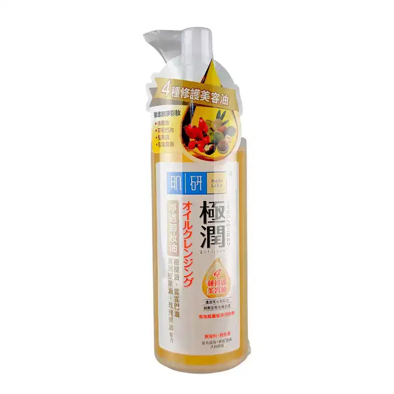 Hada Labo Rohto Mentholatum Super Hyaluronic Acid Cleansing Oil (6.76 oz) - Melt away the day and lock in the dew with super-hydrating oils