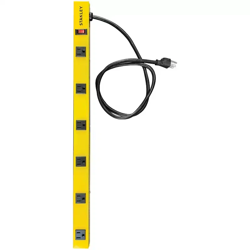 STANLEY 6-AC Outlet 600-Joules ShopMAX Pro Surge Protector Power Bar, 4-Ft. Cord with Straight Plug, 31613