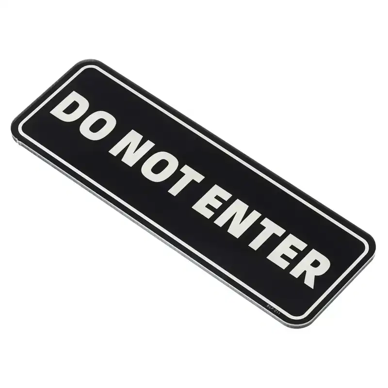 Unique Bargains Acrylic Self-Adhesive Decor Business Do Not Enter Sign