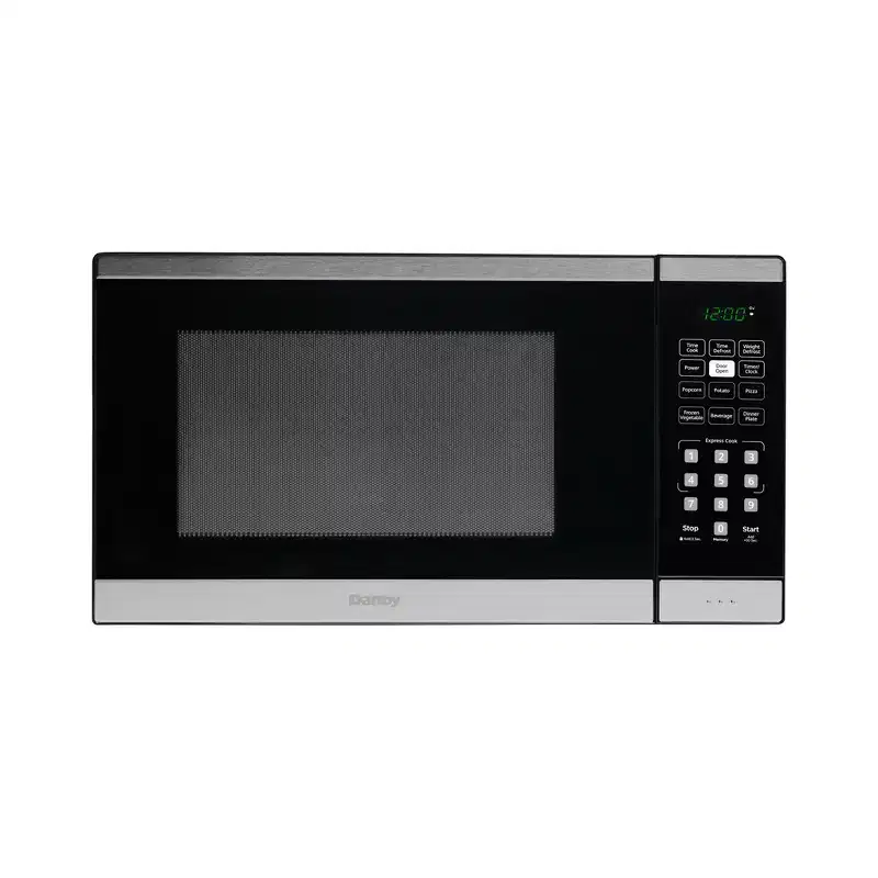 Danby 0.9 cu. ft. Countertop Microwave in Black and Stainless Steel DBMW0925BBS
