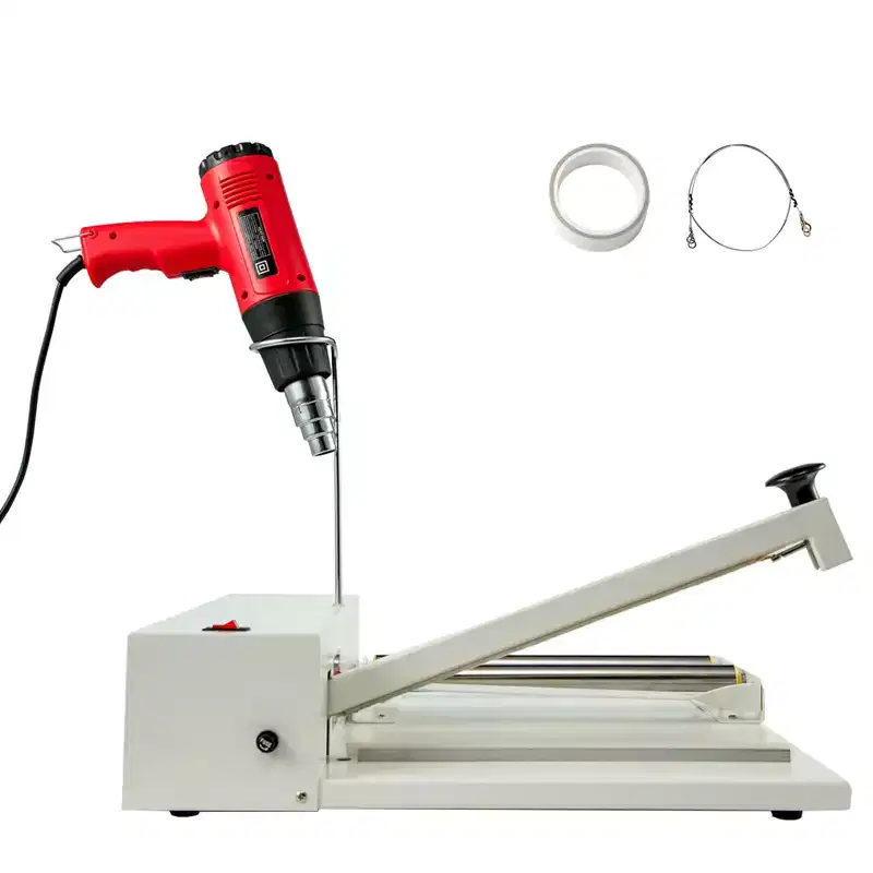 VEVOR 24\ I-Bar Shrink Wrap Machine, 800W Shrink Wrap Sealer with Heat Gun, Shrink Film Shrink Wrap Sealer Compatible with PVC POF Film, Silver&Red