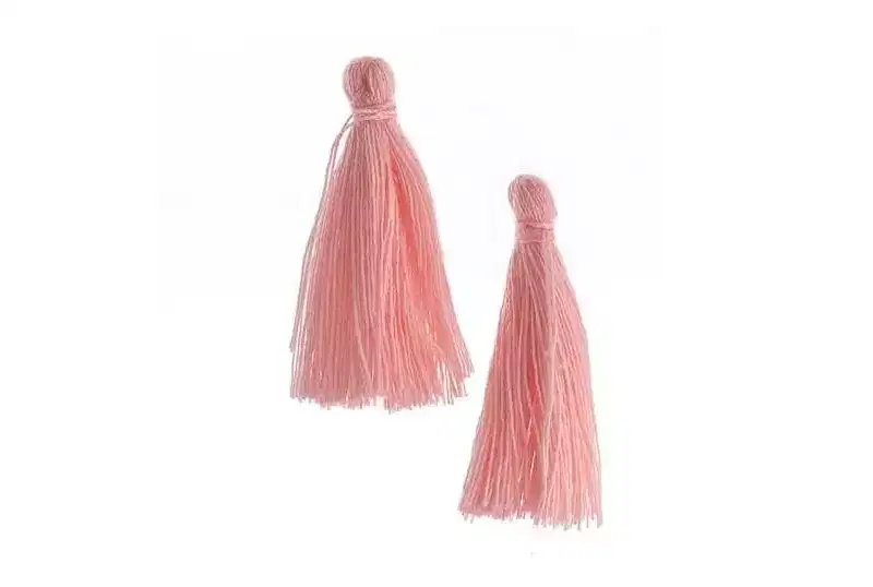 John Bead 1in Rosewater Cotton Tassels Ornament for DIY Crafts Party Decorations, 20pcs