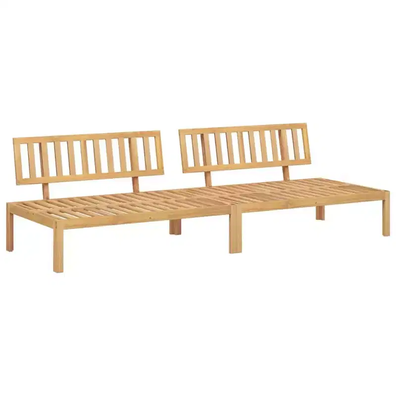 vidaXL Patio Pallet Middle Sofas 2 pcs - Acacia Wood - Modular Design for Garden/Patio/Terrace - 47.2x36.2x27.2