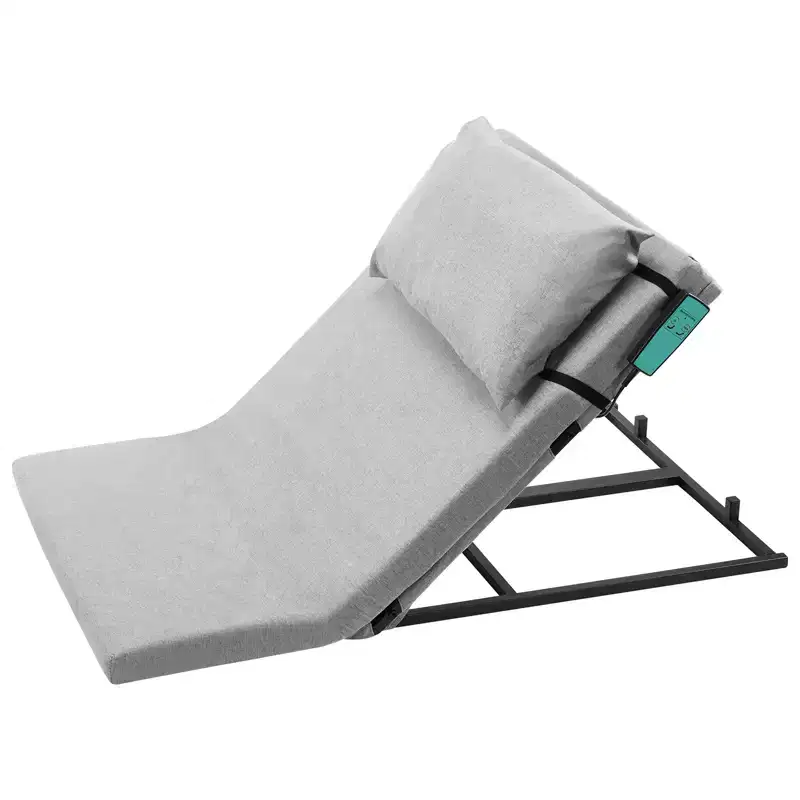 VEVOR Electric Lifting Backrest for Bed, 300 lbs Capacity, 4-68 Adjustable Lifting Bed Backrest, with Headrest & Legrest, Machine Washable, Gray