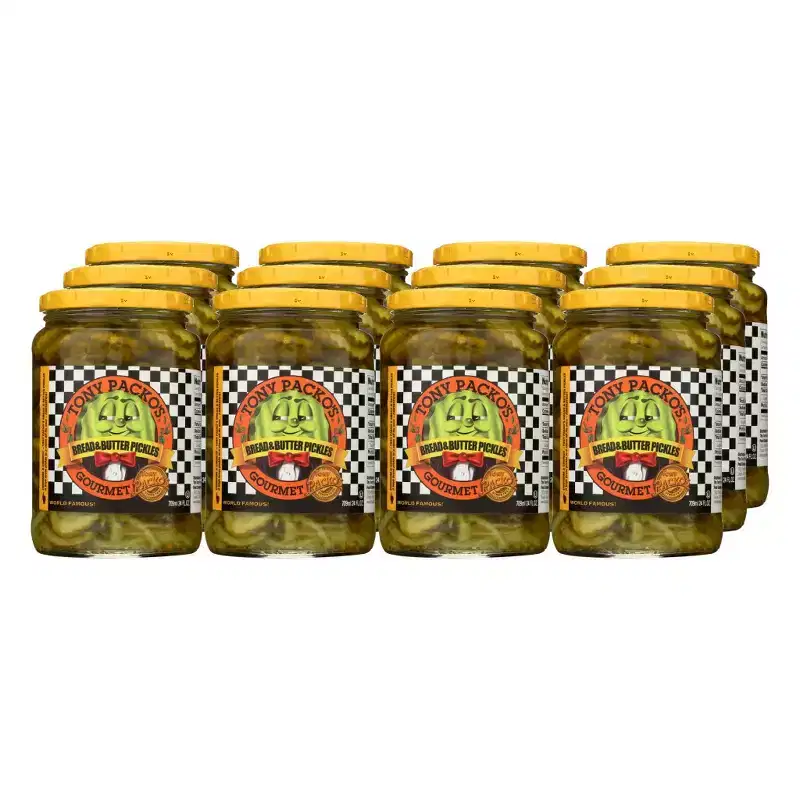 Tony Packo's Pickles Bread and Butter - Case of 12/24 oz