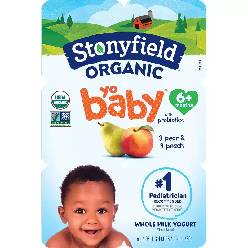 Stonyfield Organic YoBaby Whole Milk Probiotic Yogurt