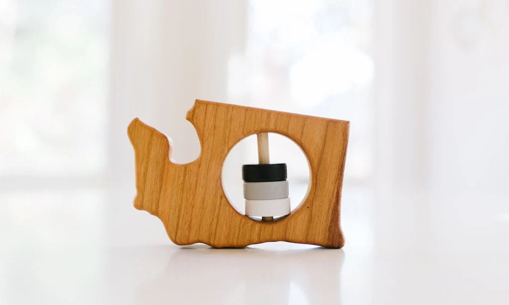 Washington State Wooden Baby Rattle&trade;