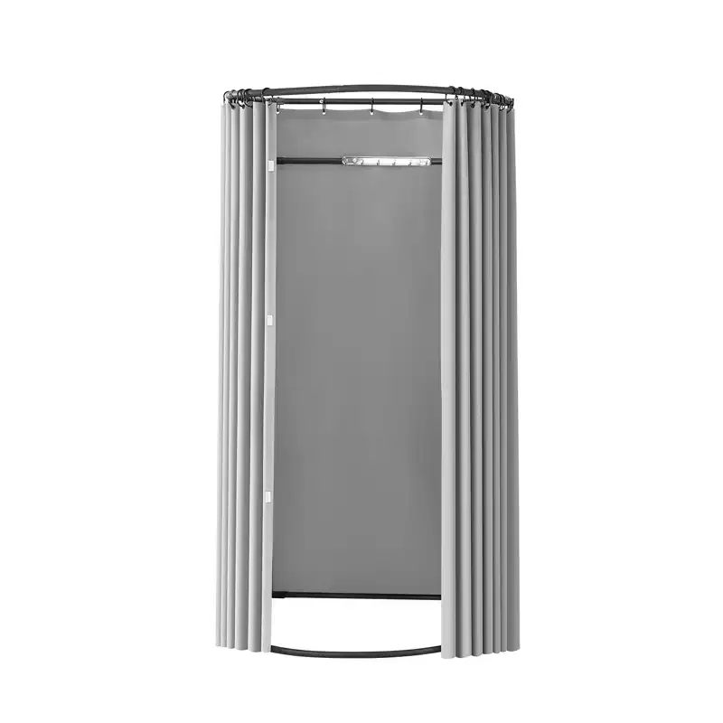 VEVOR Fitting Room, Dressing Room with Thick Polyester Curtains, Privacy Space with Shading Curtain and a Hook, 39 x 37 x 79 in, Gray