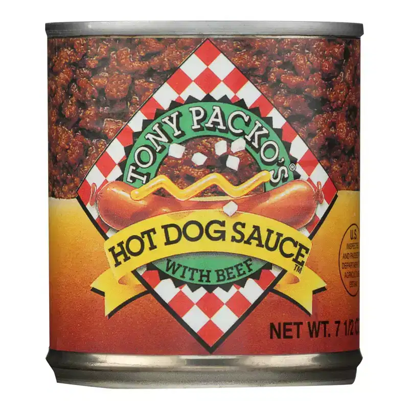 Tony Packo's Hot Dog Sauce With Beef - Case of 12 - 7.5 oz
