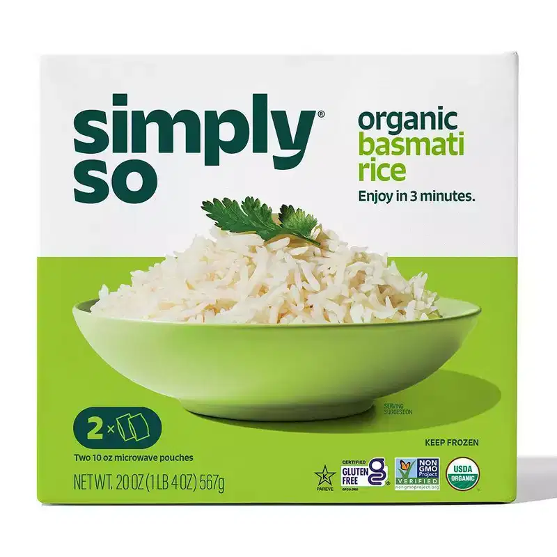 Simply So Gluten Free Frozen Organic Basmati Rice - 20oz