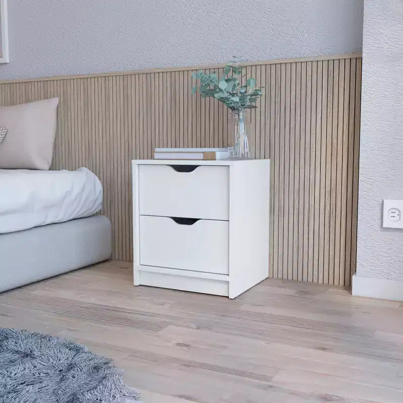 2-Drawer Nightstand for Bedroom and Living Room