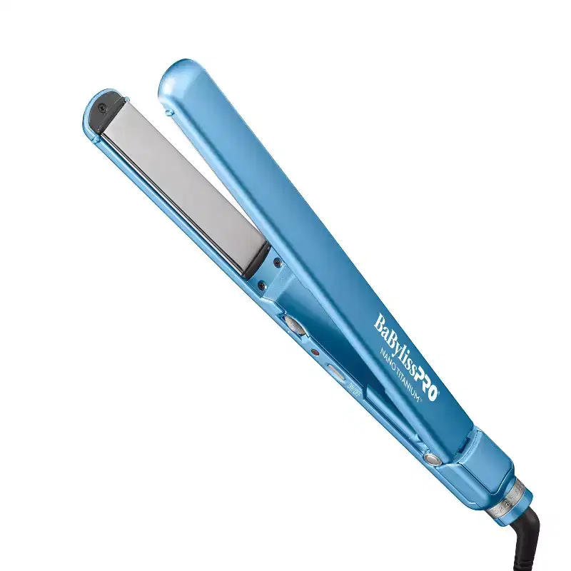 BaBylissPRO Nano Titanium 1" Ultra-Thin Straightener: Metal & Plastic Material, Electric Heat, All Hair Types, 30 Second Heating Time