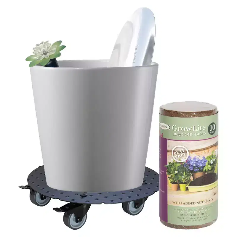 Indoor Planting Essentials Grow Kit  5pc Set with Dallas Esprit Plant Pot & Accessories