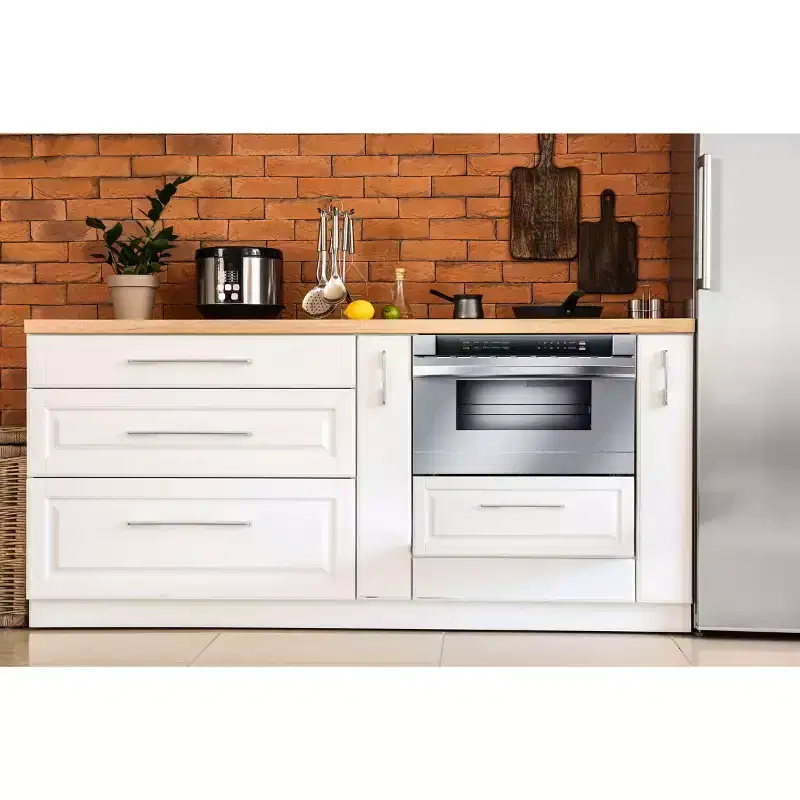 Midea 1.2 cu. ft. 23.8 in. Built-In Drawer Microwave in Stainless Steel with Front Venting